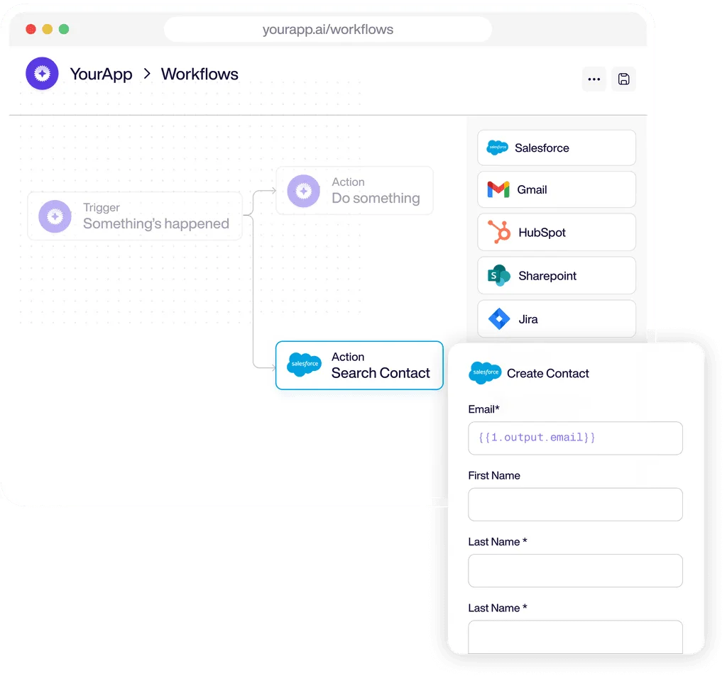Paragon visual workflow builder with Salesforce actions